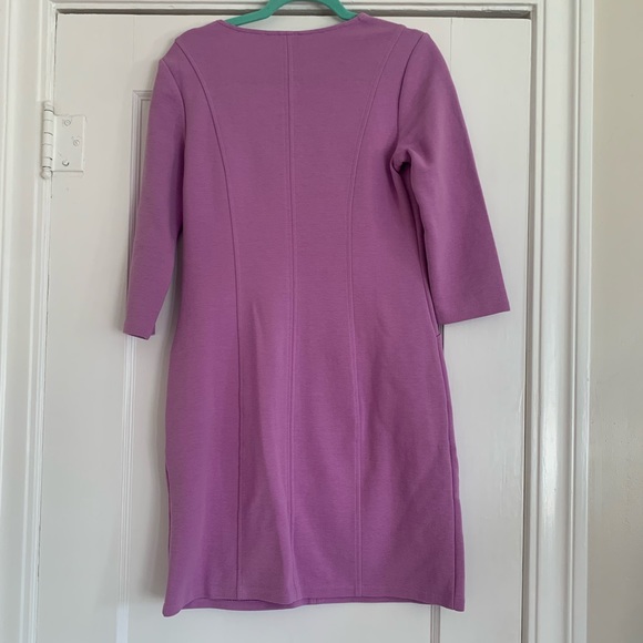 Boden 3/4 Sleeve Lavender Sheath Dress with pockets - Picture 2 of 4
